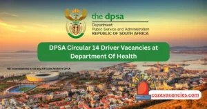 DPSA Circular 14 Driver Vacancies at Department Of Health