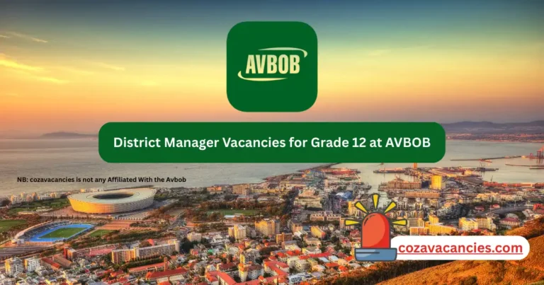 District Manager Vacancies for Grade 12 at AVBOB