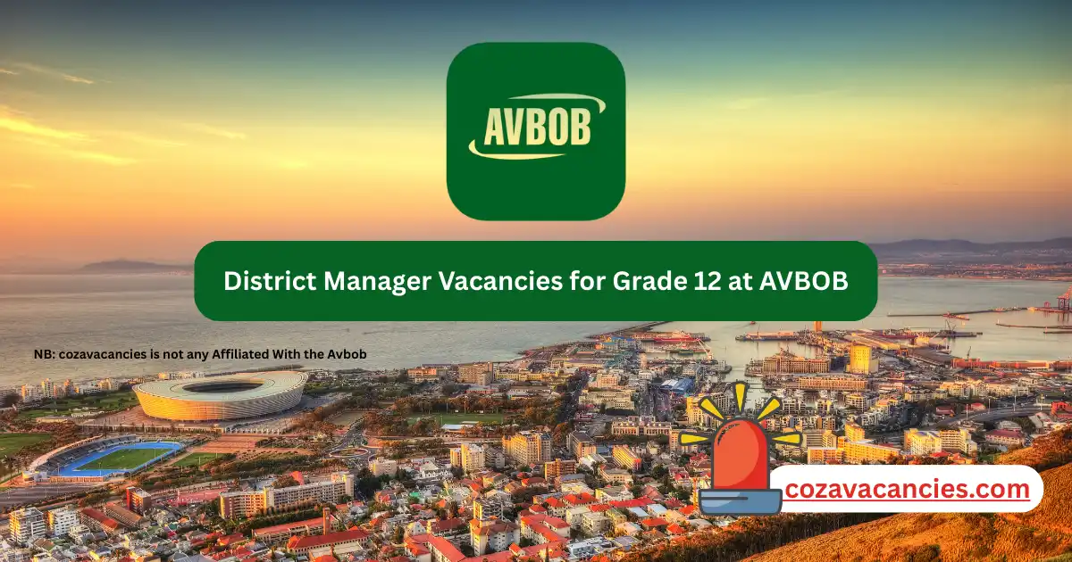 District Manager Vacancies for Grade 12 at AVBOB